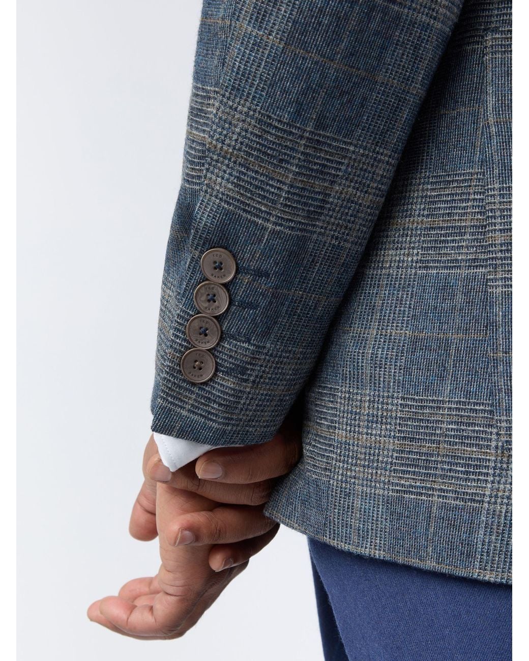 Ted Baker Blue Stone Check Jacket for men