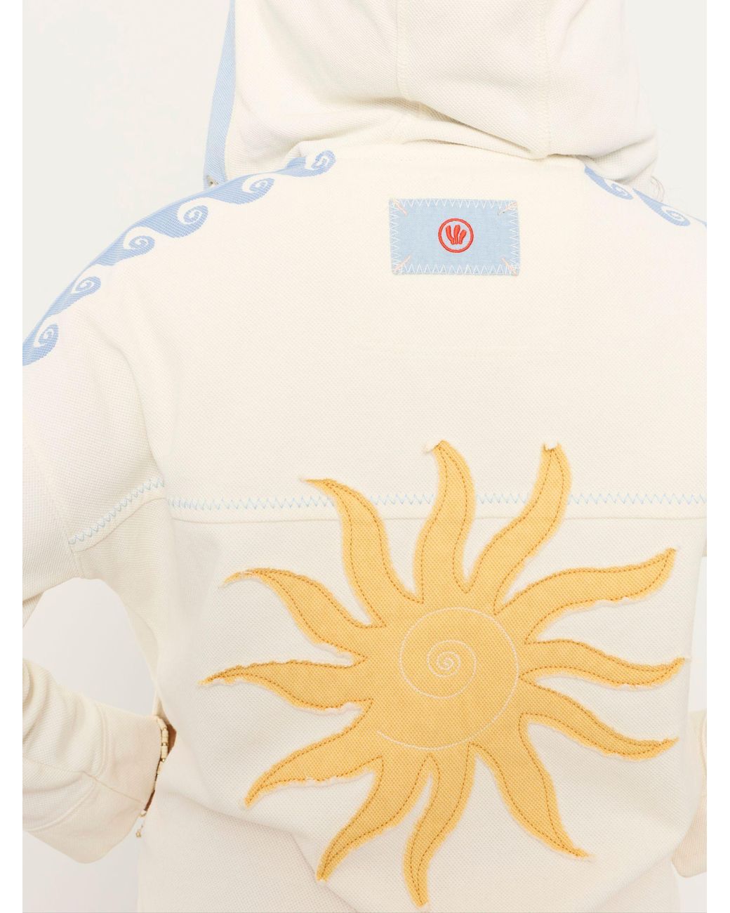 FatFace White Sun Graphic Zip Through Hoodie