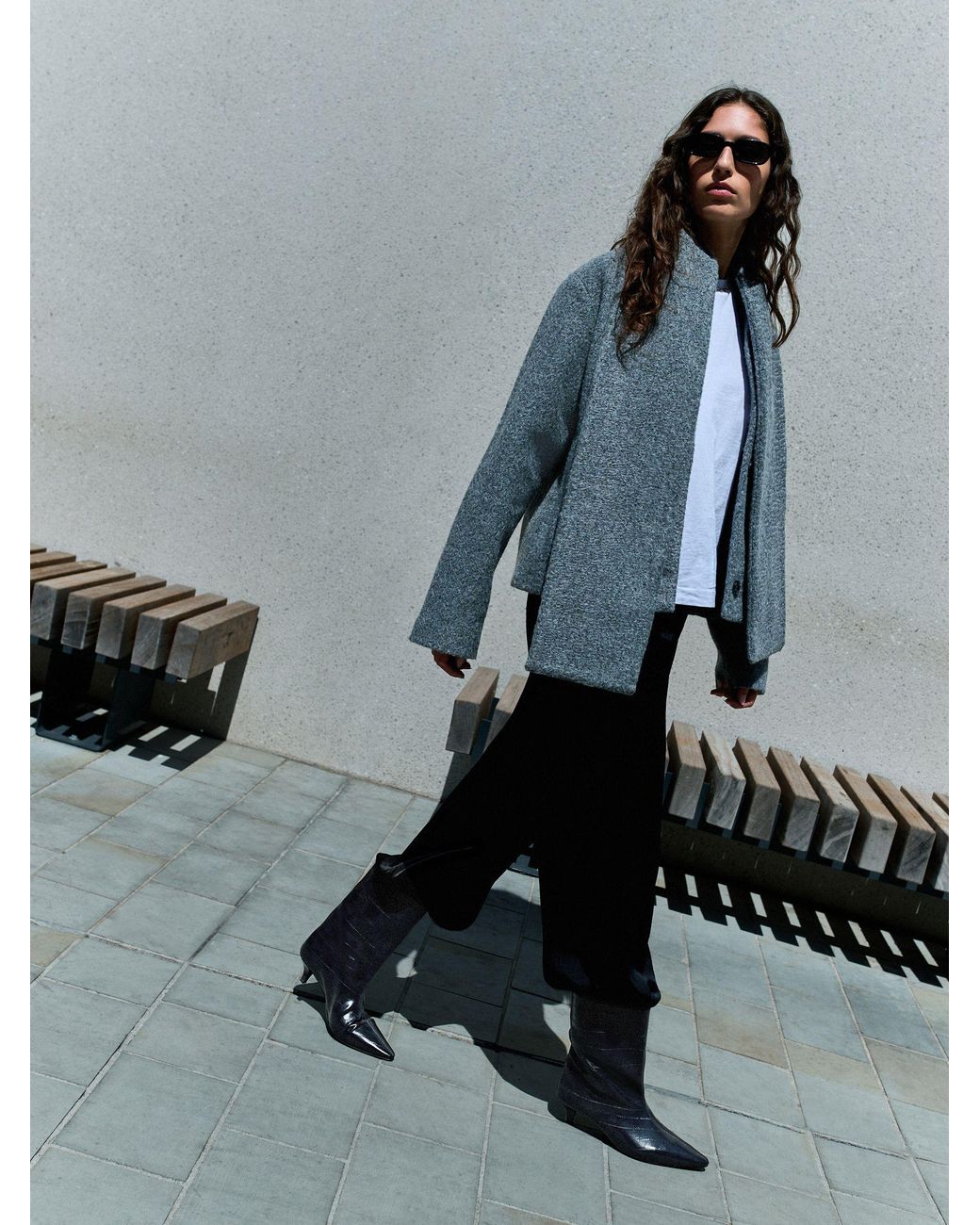 Next Blue Forever Comfort Point Toe Eel Midi Boots