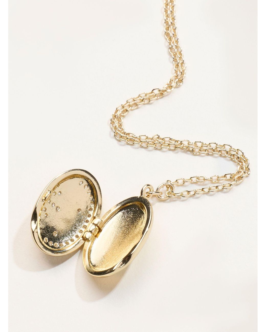 FatFace Purple Locket Necklace