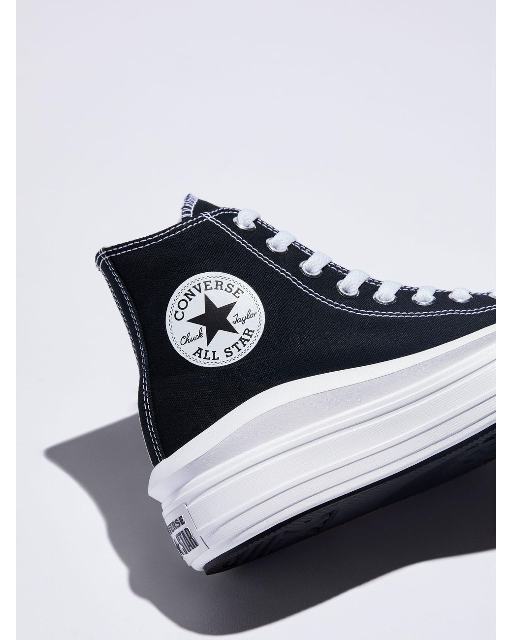 Converse Black Move Platform High Top Trainers