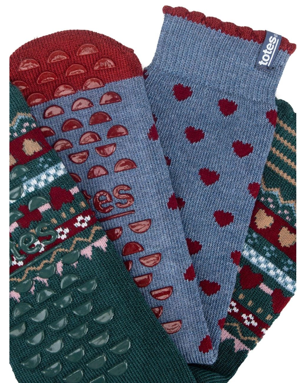 Totes Blue Original Slipper Socks 2 Pack