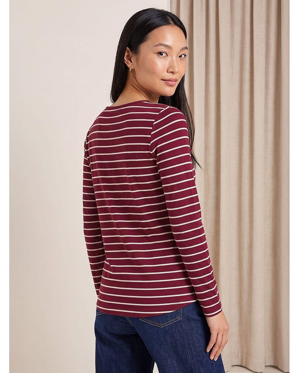 Roman Red Soft Touch Print Top