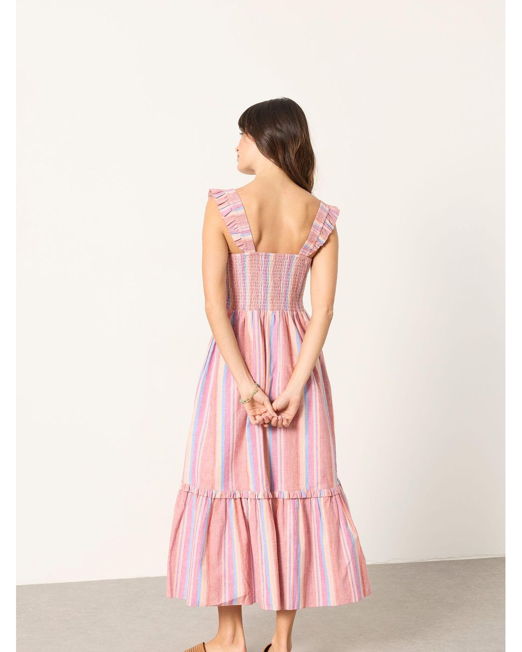 FatFace Pink Eva Midi Dress