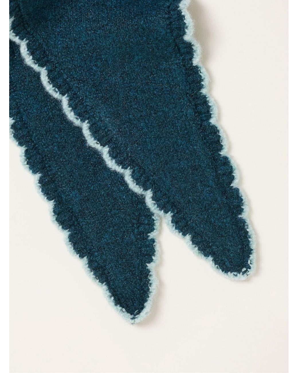 FatFace Blue Fatface Scallop Triangle Scarf