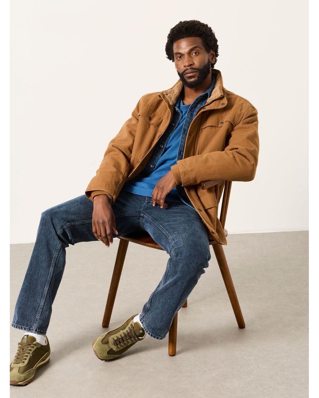 FatFace Natural Canvas Jacket for men