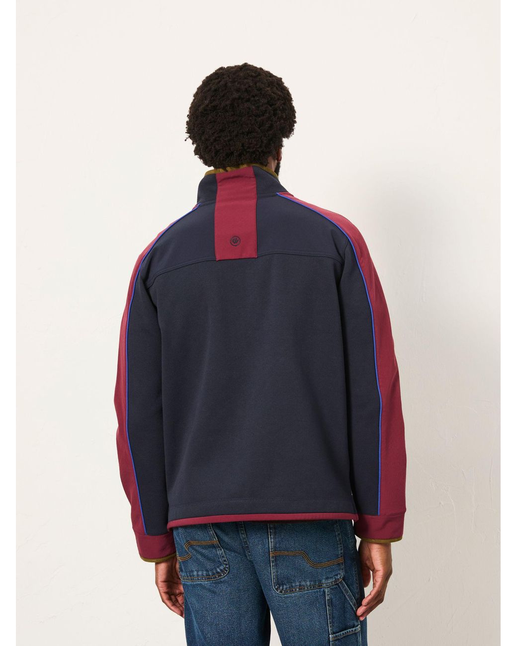 FatFace Blue Airlie Hybrid Zip Through Sweat for men
