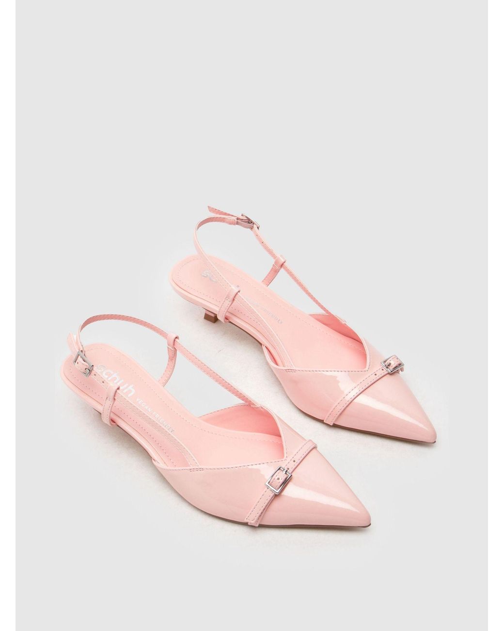 Schuh Pink Sybill Buckle Kitten Print E