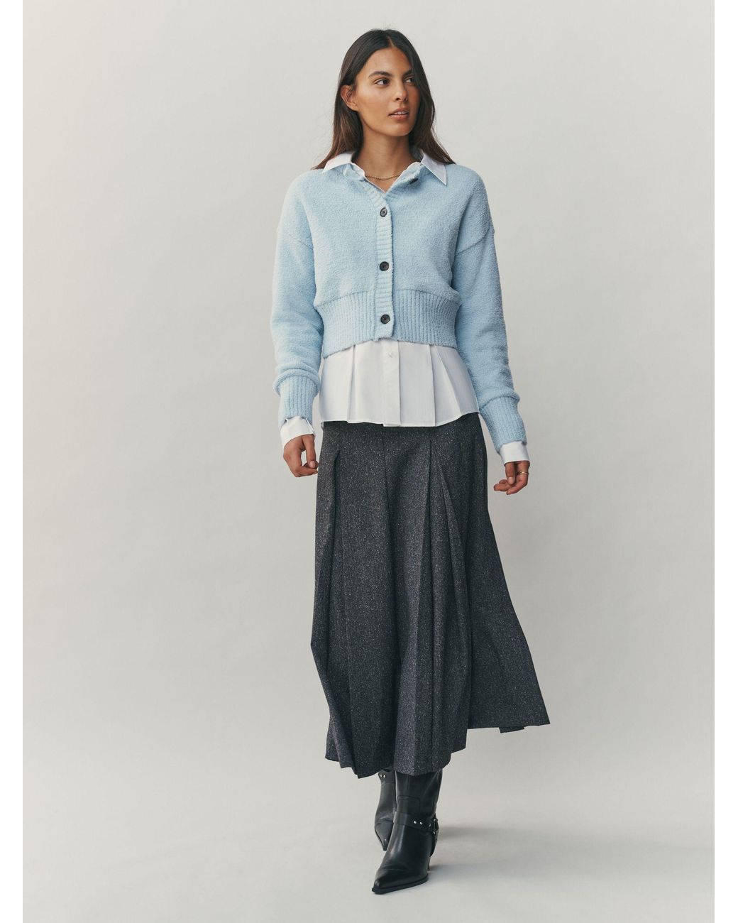 Next Blue Cosy Button Up Cardigan