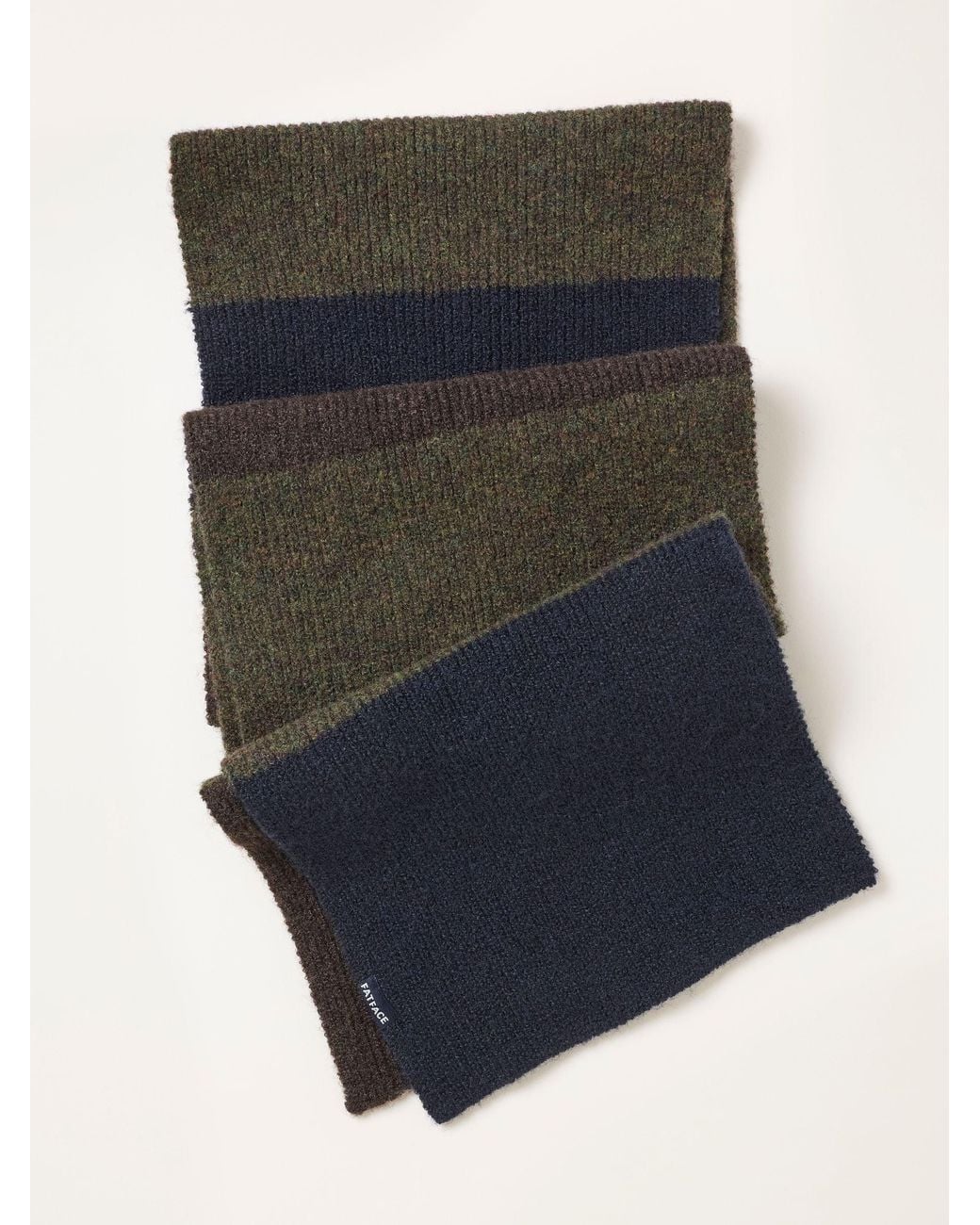 FatFace Black Fatface Leo Colour Block Scarf for men