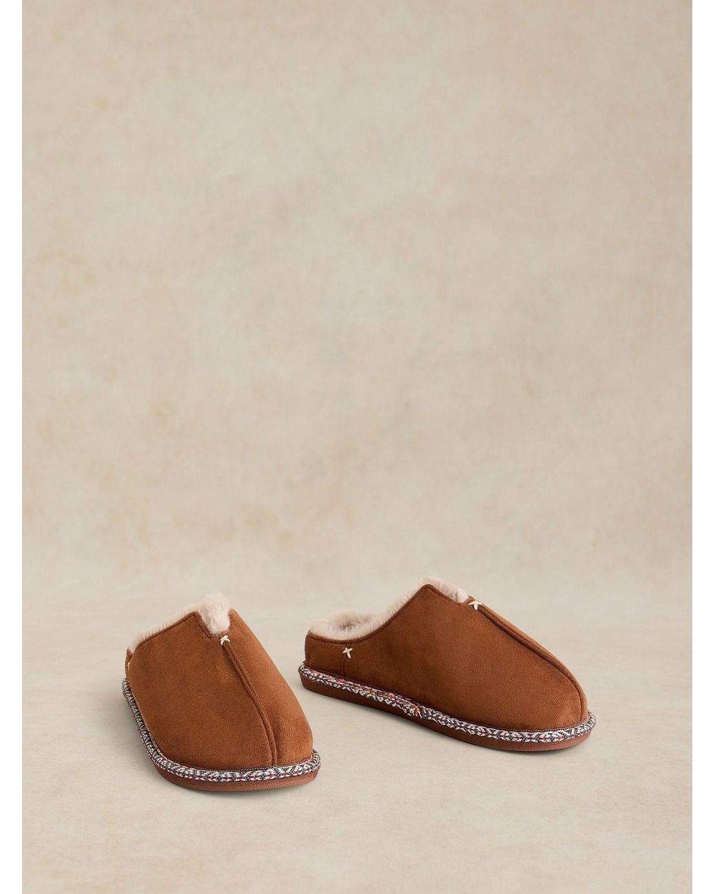 White Stuff Brown Millie Mule Slippers