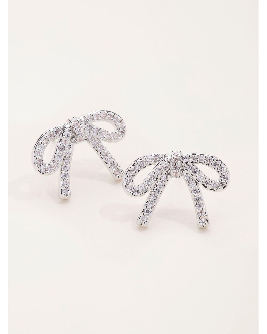FatFace Black Bow Party Earrings