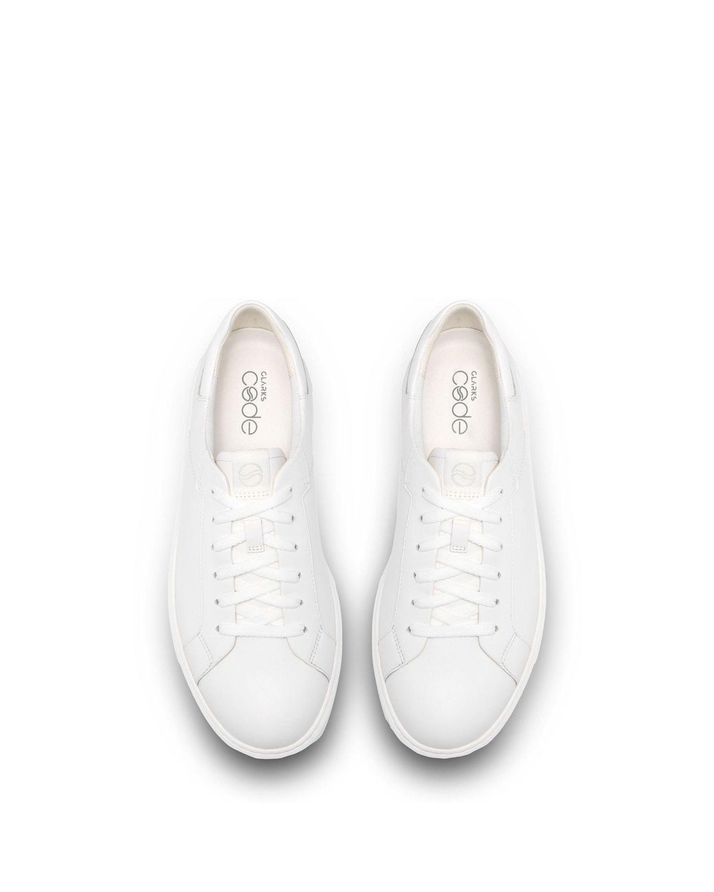 Clarks White Code Lace Trainers for men