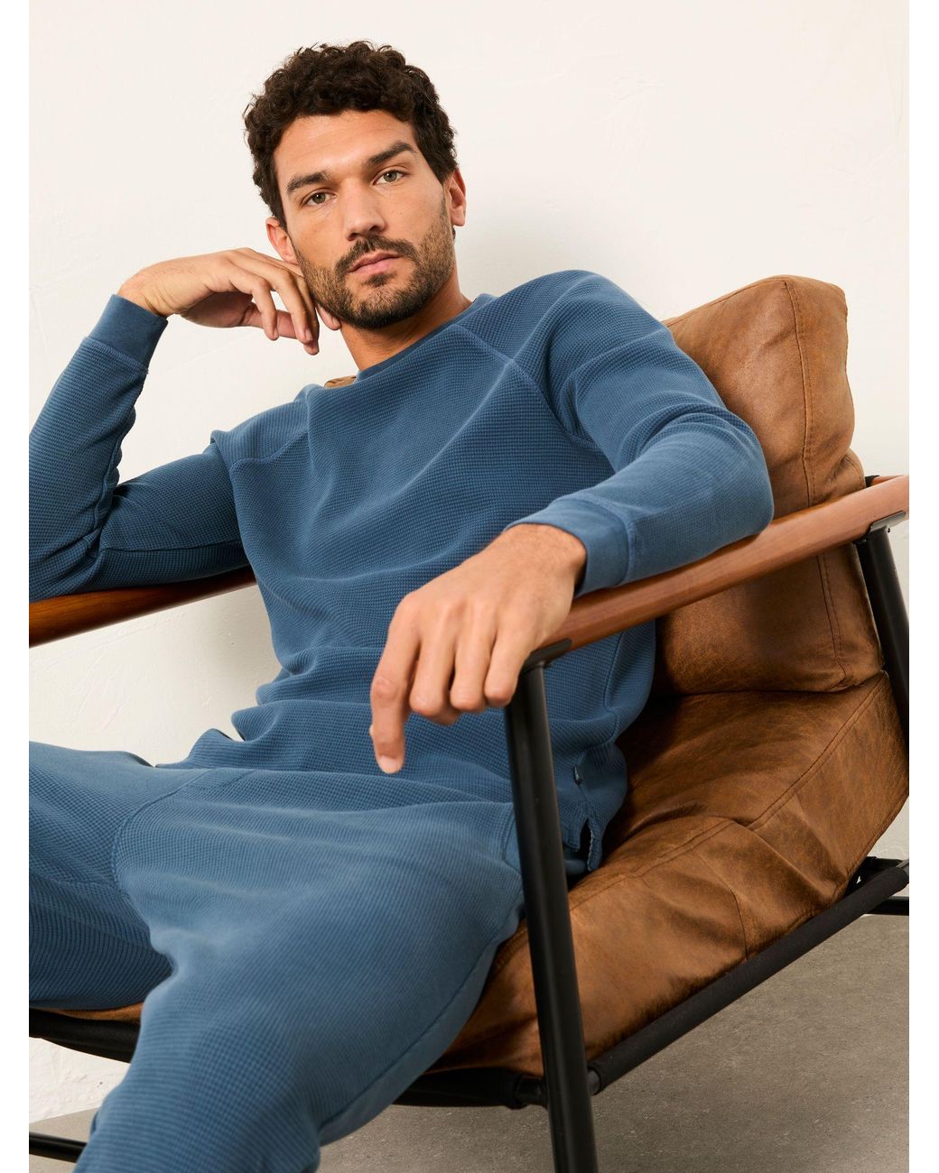 FatFace Blue Wye Crew Neck Sweat for men