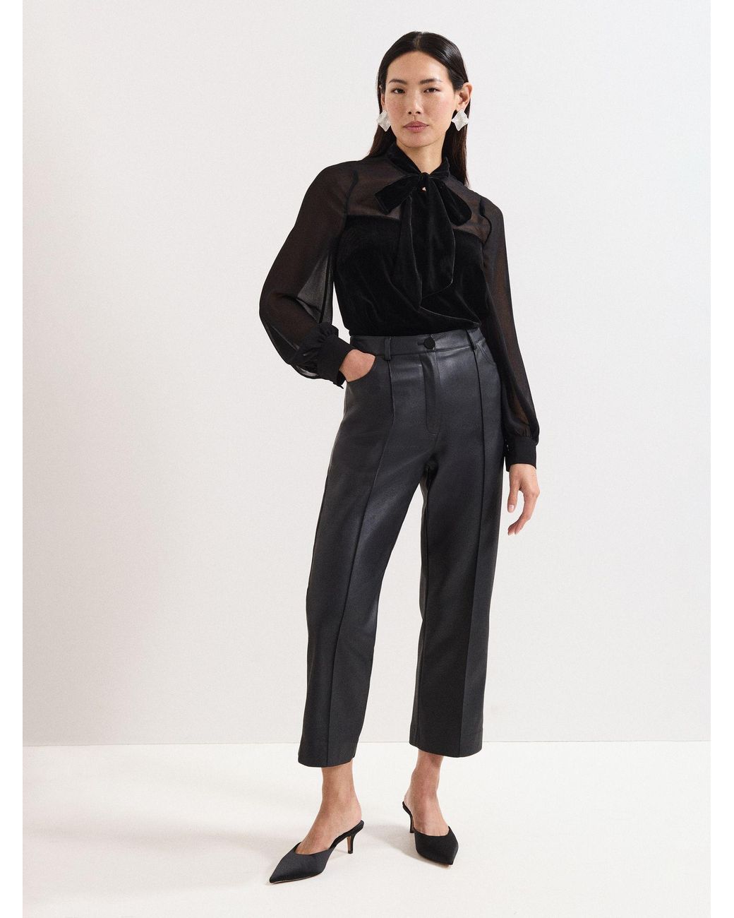 Phase Eight Black Raye Blouse