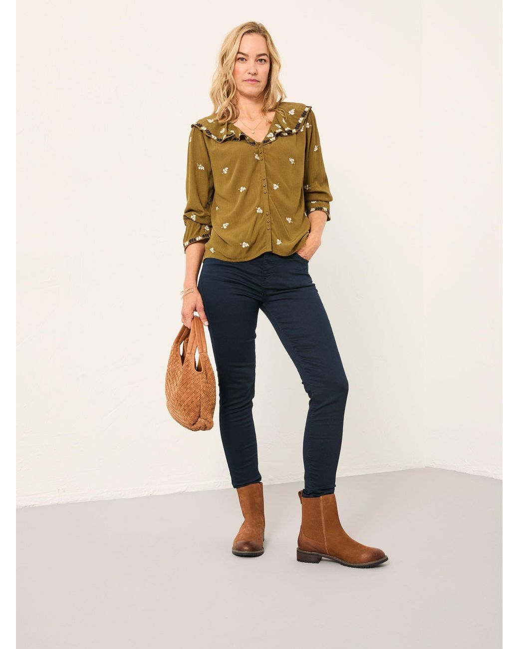 FatFace Blue Hayle Five Pocket Jeggings