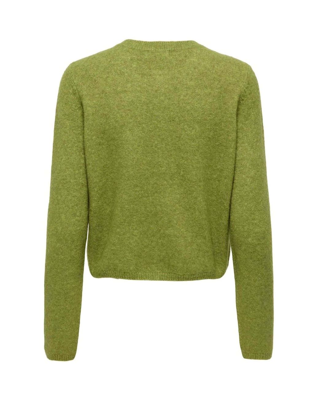 Jdy Green Knitted Button Down Short Cardigan