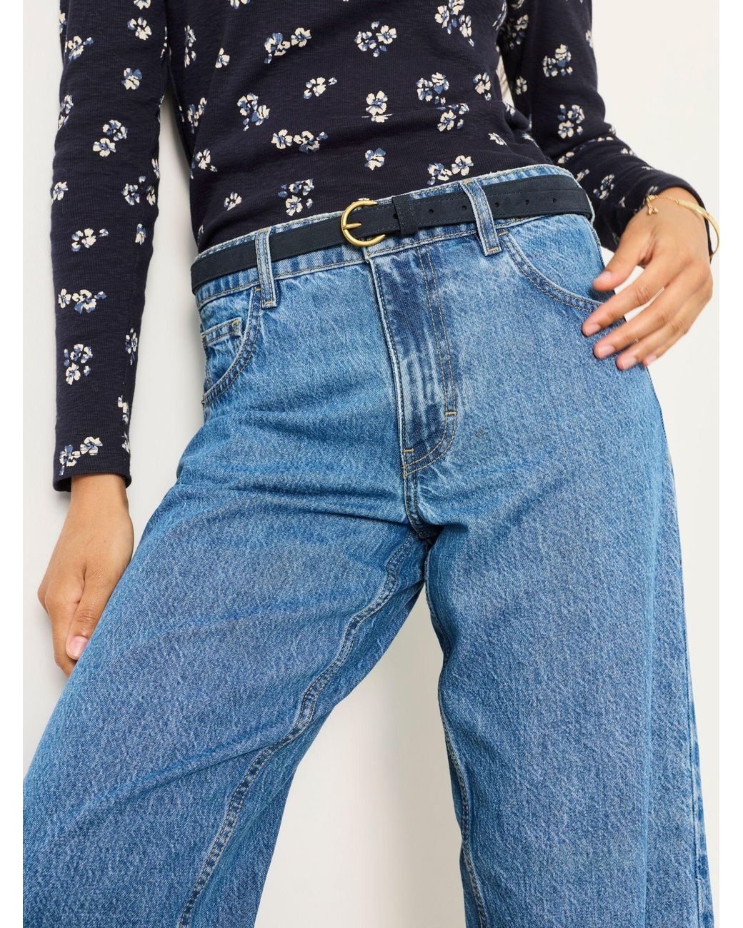 FatFace Blue Fatface Camber Chambray Barrel Jeans