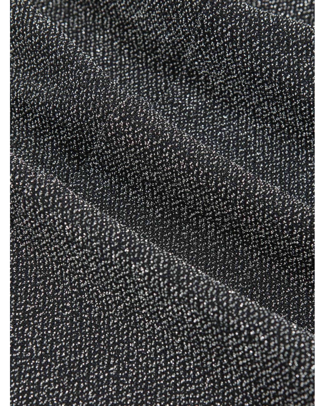 Reiss Gray Metallic-Knit Long-Sleeve Top