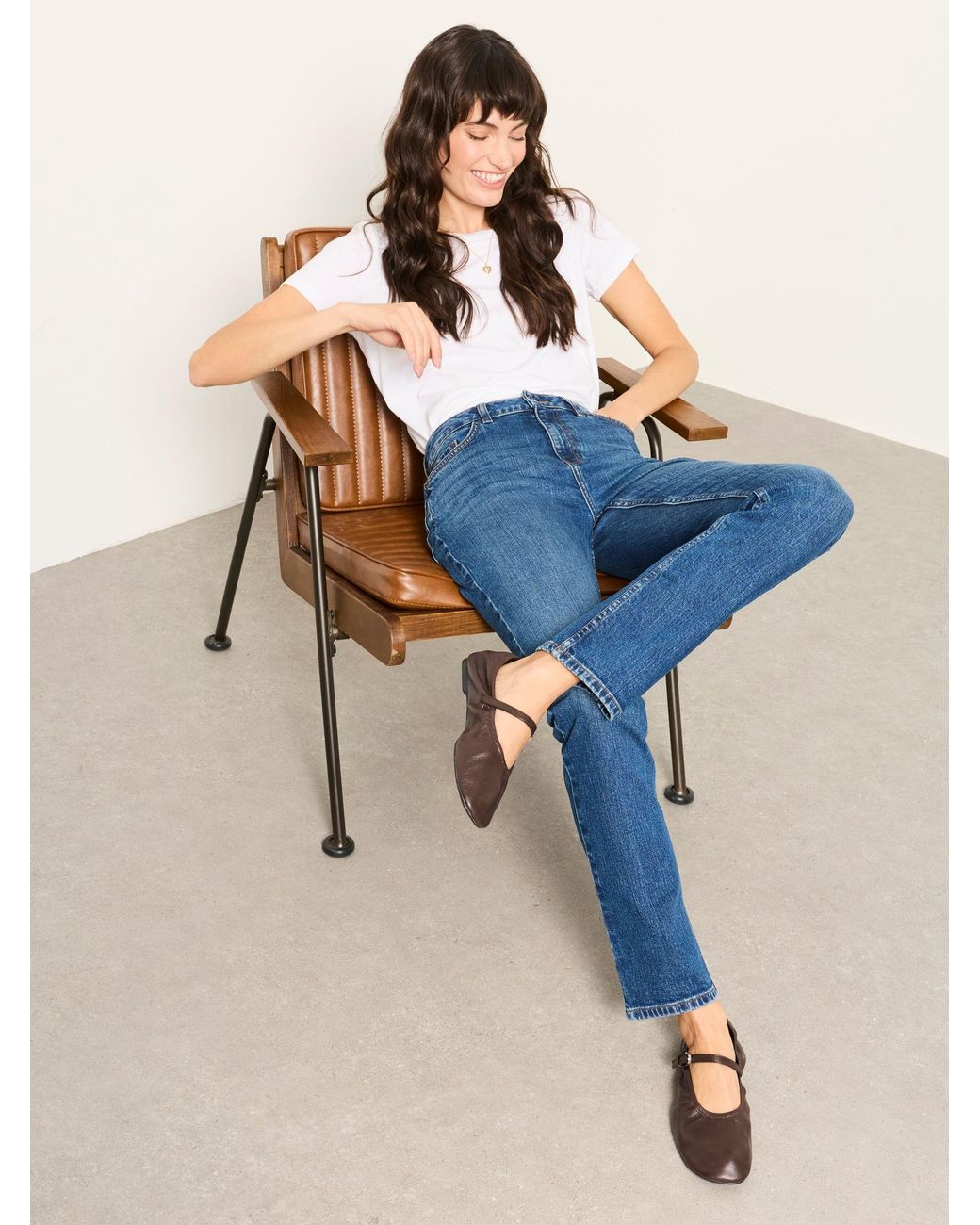 FatFace Blue Chesham Girlfriend Denim Slim Jeans