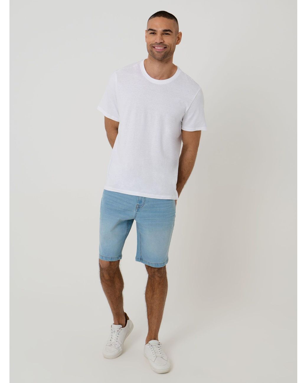 Threadbare Denim-Shorts in Blue für Herren
