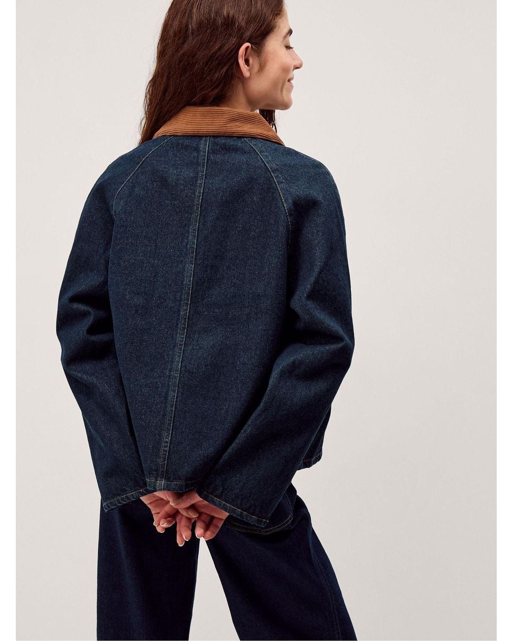 Monsoon Blue Kit Denim Barn Jacket