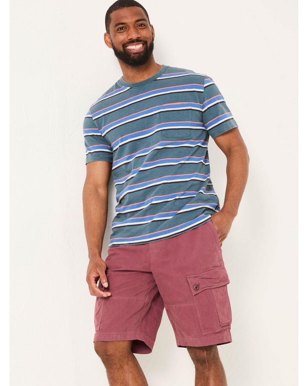 FatFace Blue Fatface Breakyard Cargo Shorts for men