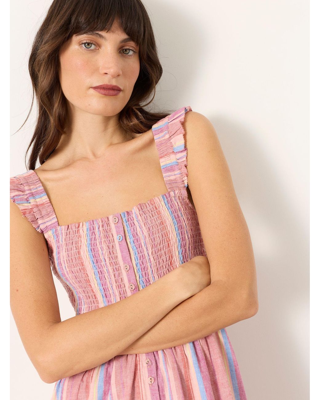 FatFace Pink Eva Midi Dress