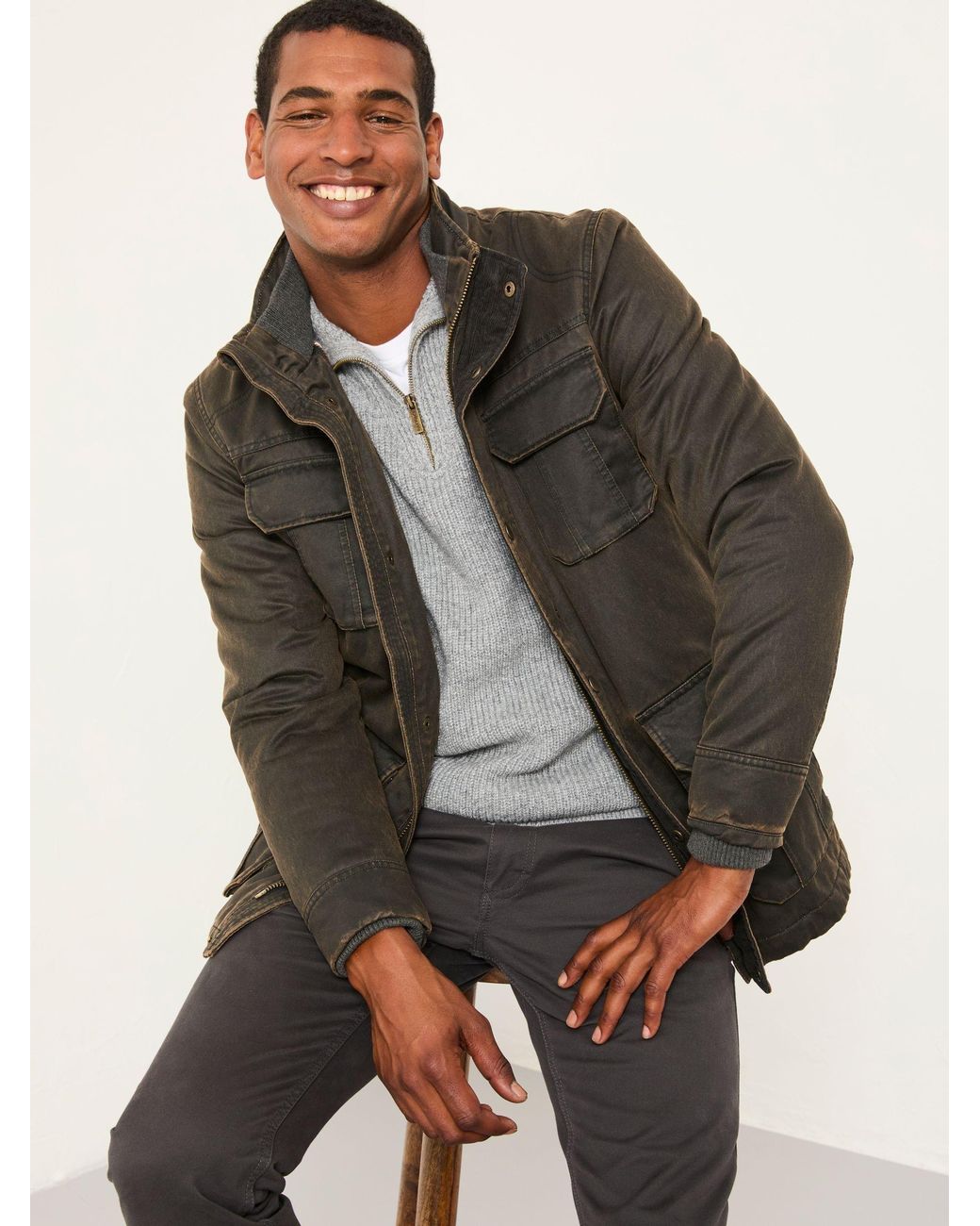 FatFace Gray Broadsands Field Jacket for men