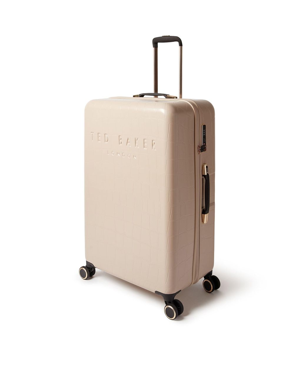 Ted Baker Natural Icon Case Croc Large Suitcase