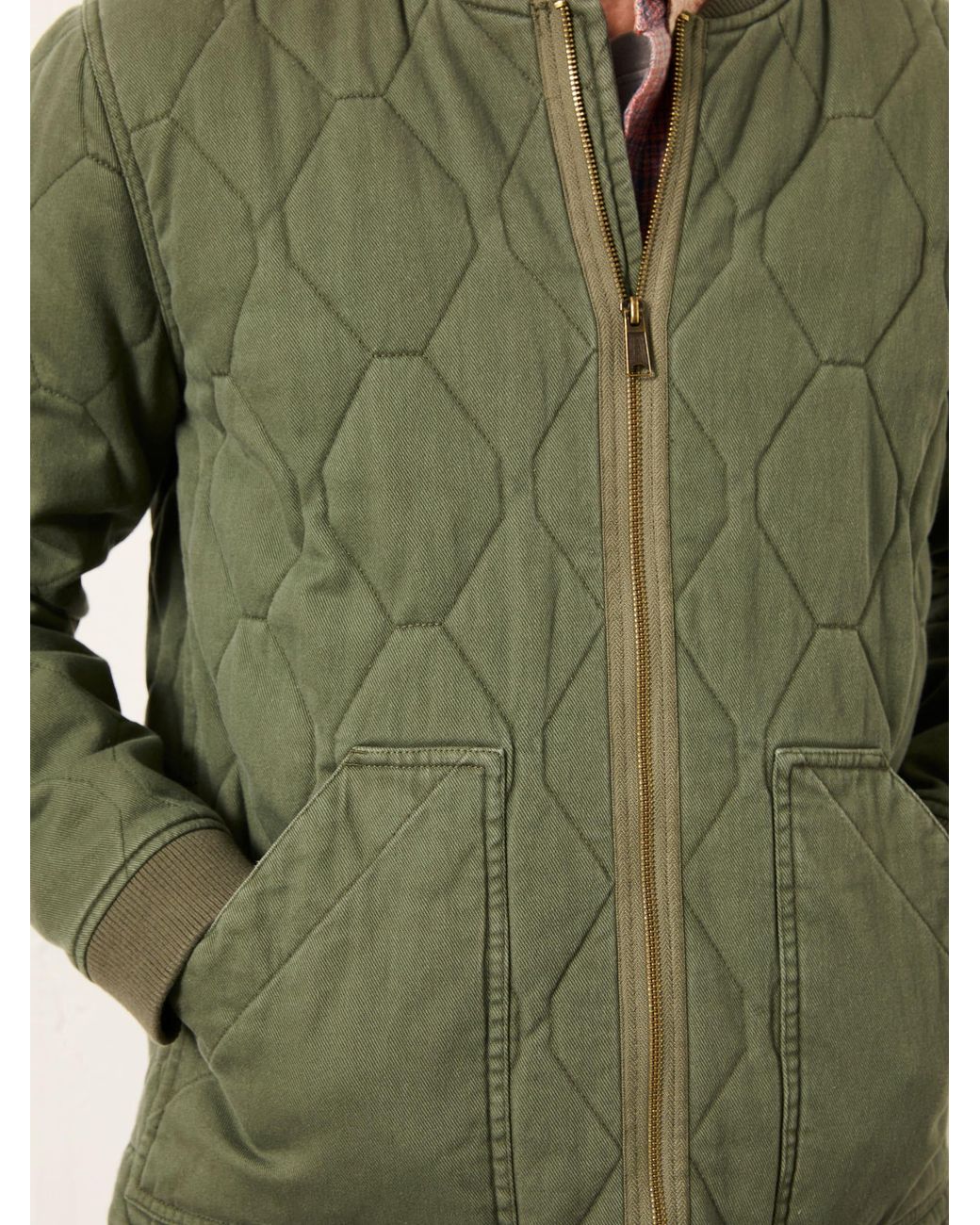 FatFace Natural Lambourn Quilted Jacket for men