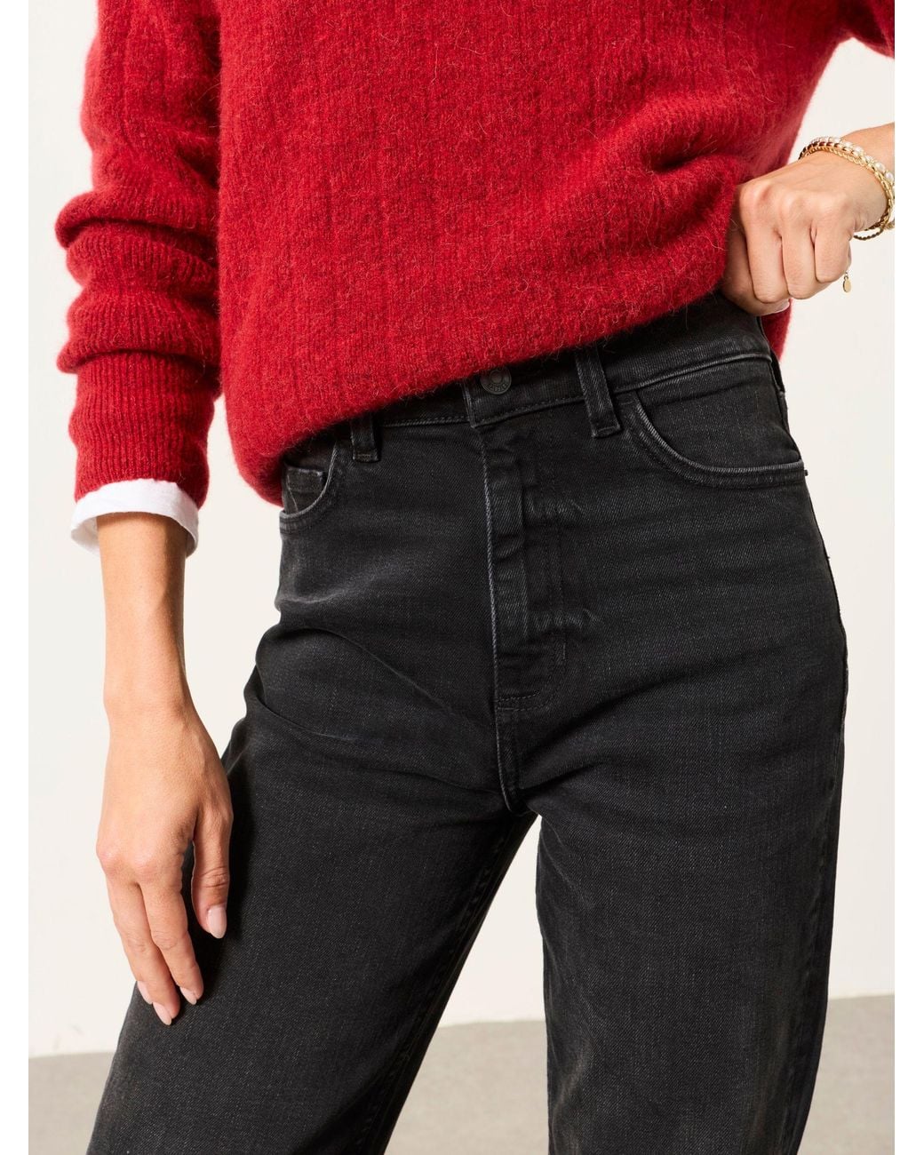 FatFace Black Carmel Petite Washed Jeans