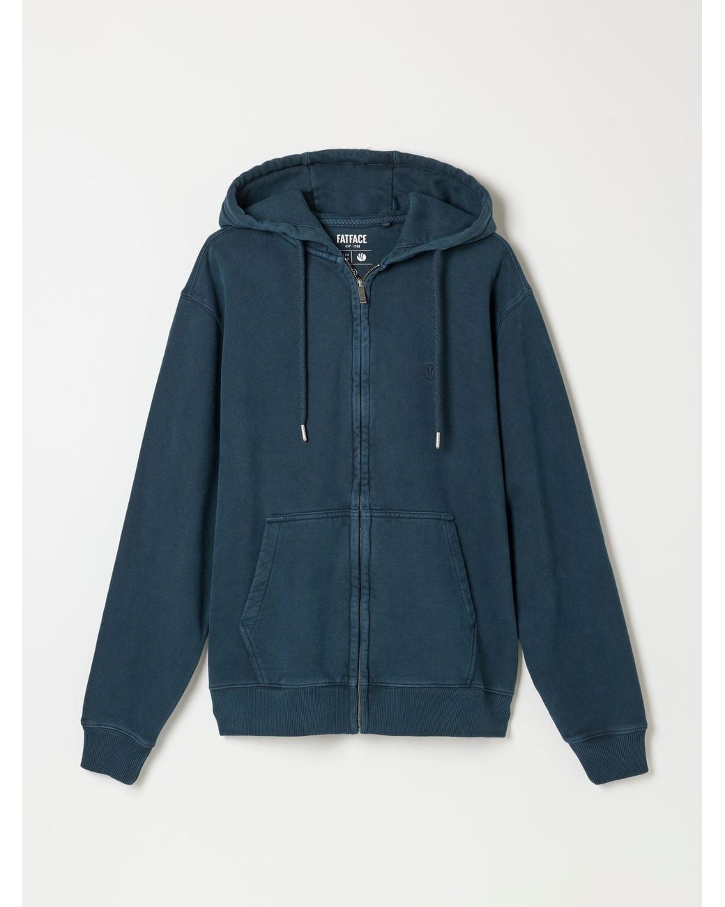 FatFace Blue Hayle Zip Through Hoodie for men