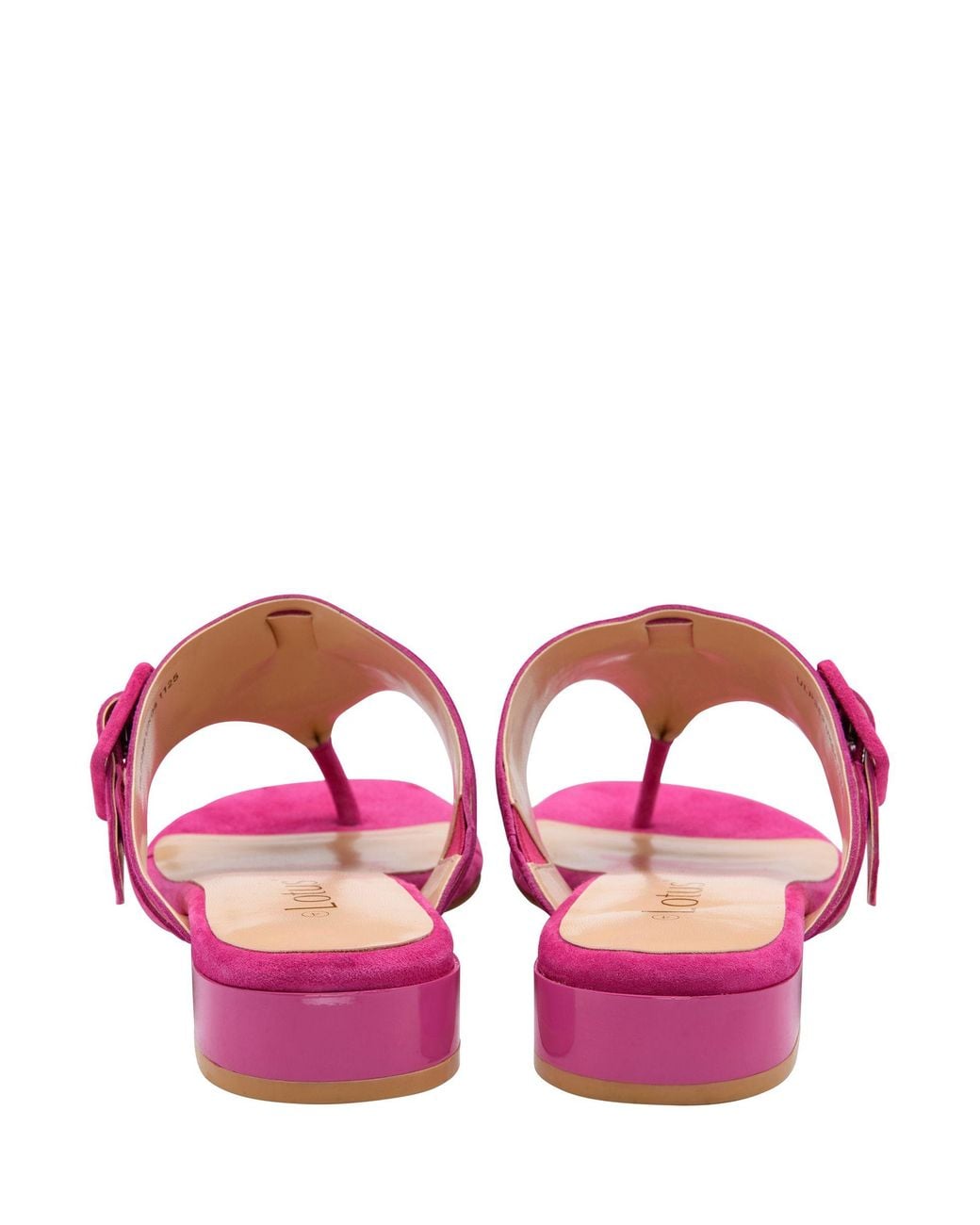 Lotus Pink Suede Toe-Post Mule Sandals