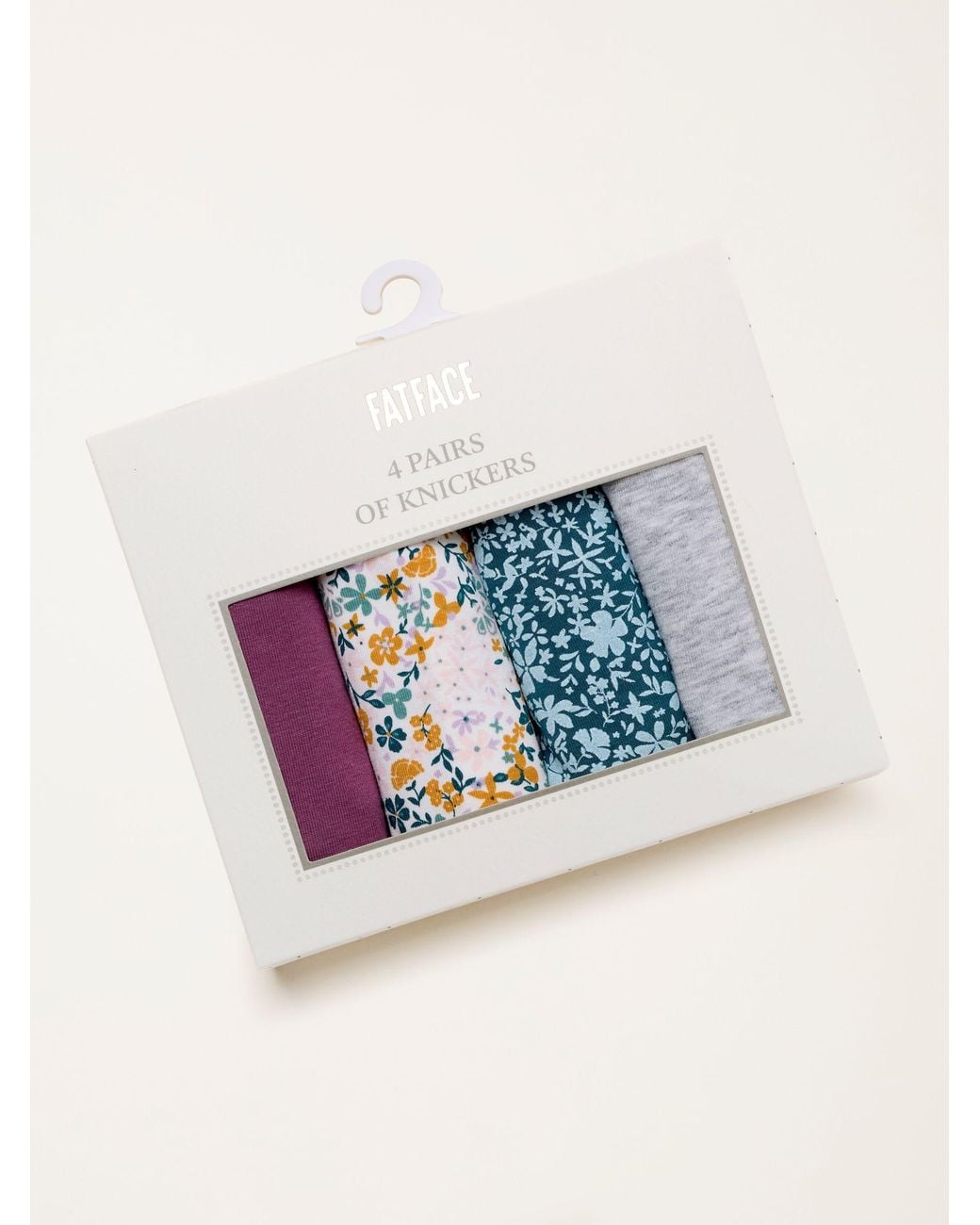 FatFace Blue Fatface 4 Pack Of Floral Brazillian Knickers