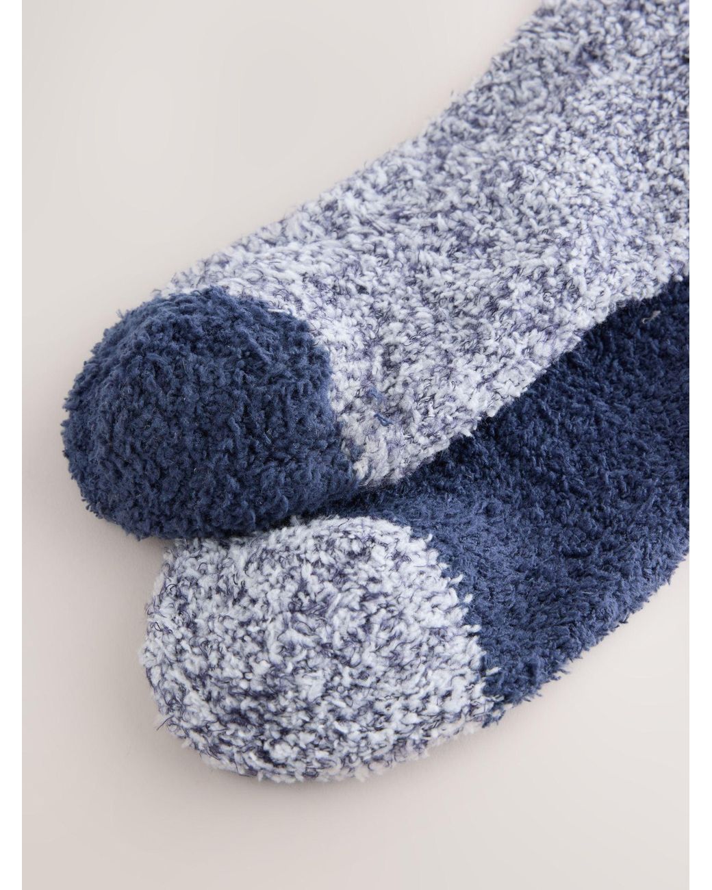Next Blue Fluffy Socks 2 Pack for men