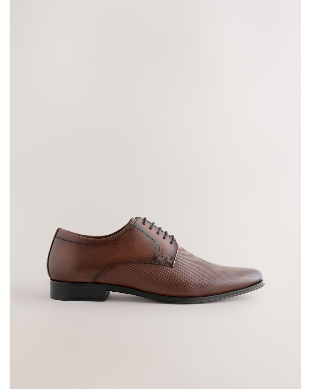 Next Embossed Derby Shoes in Brown für Herren