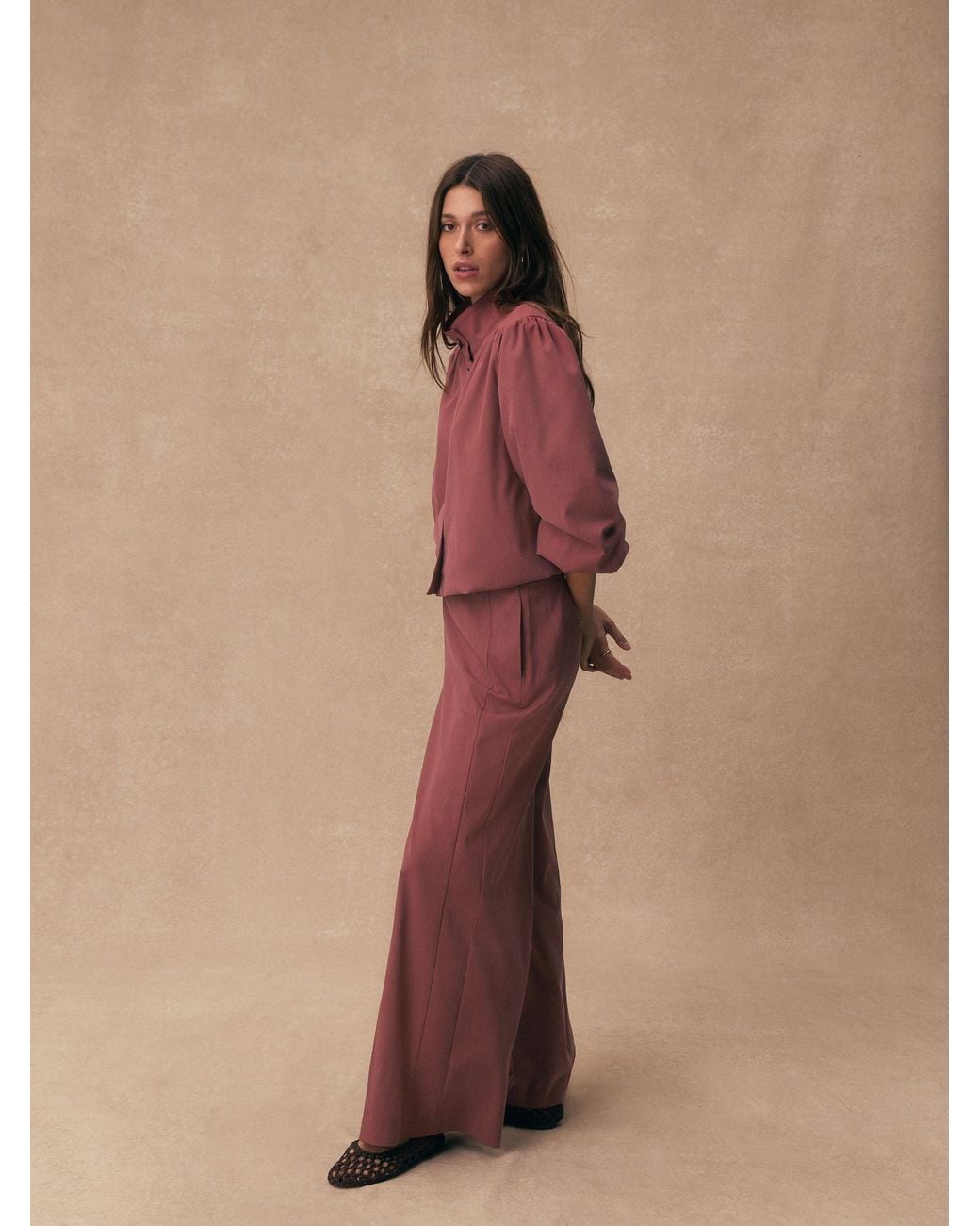 Next Pink Soft Touch Palazzo Trousers