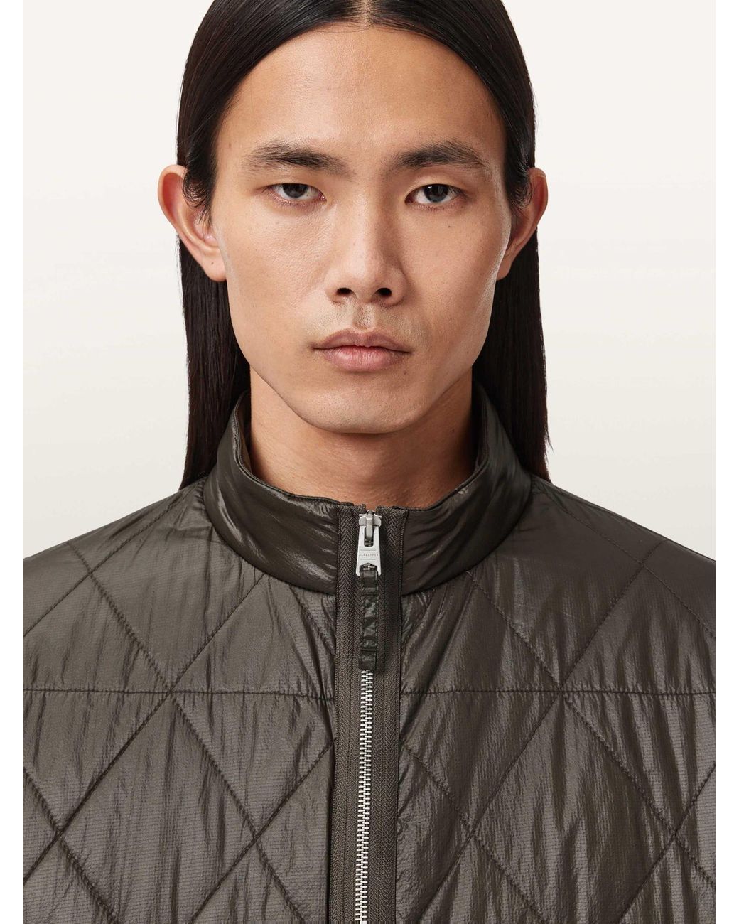 AllSaints Brown Allsaints Tribex Shine Jacket for men