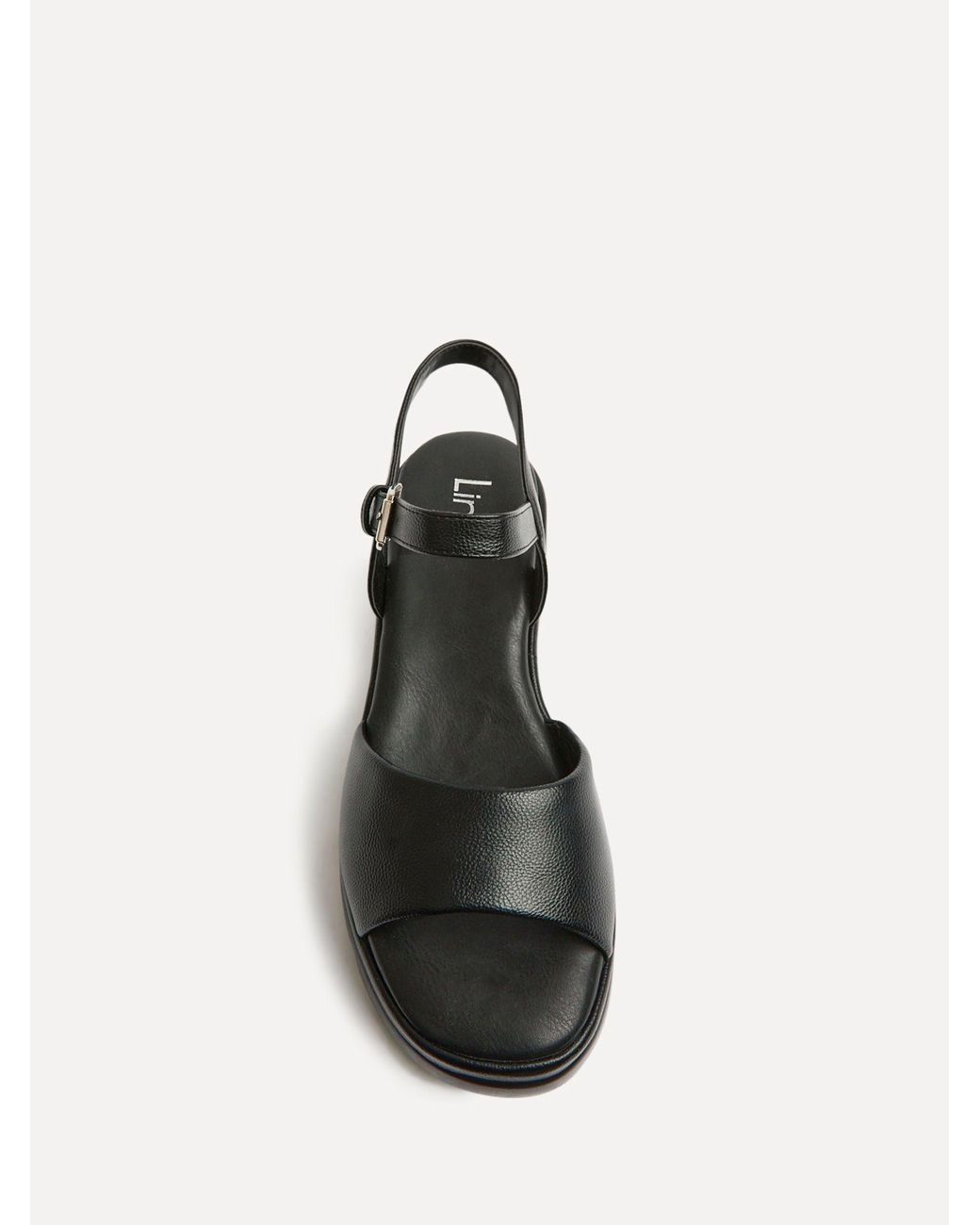 Linzi Black Nyla Front Strap Platform Sandals