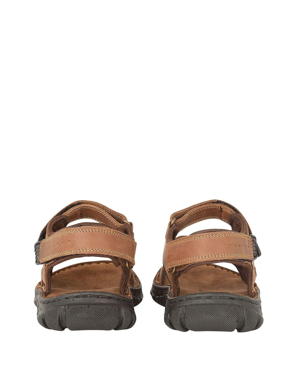 Lotus Brown Leather Open-Toe Sandals for men