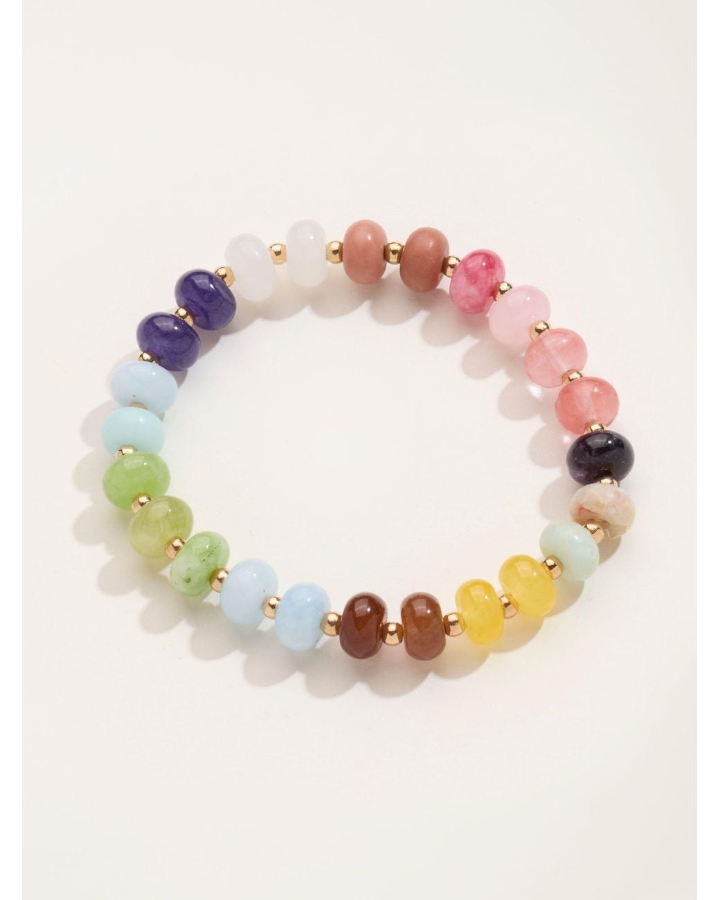 FatFace Purple Stretch Bead Bracelet