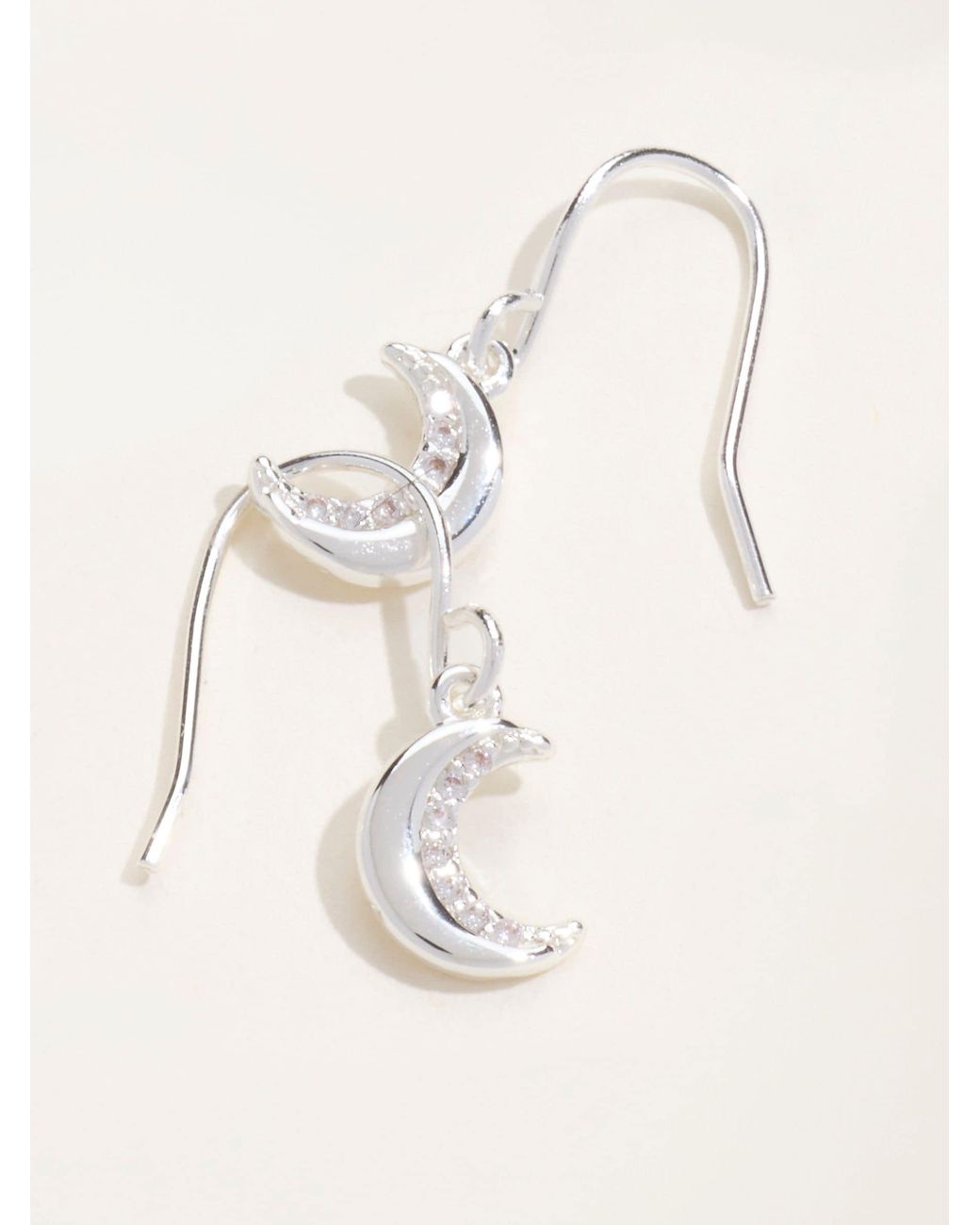 FatFace Natural Fatface Tone Moon Drop Earrings