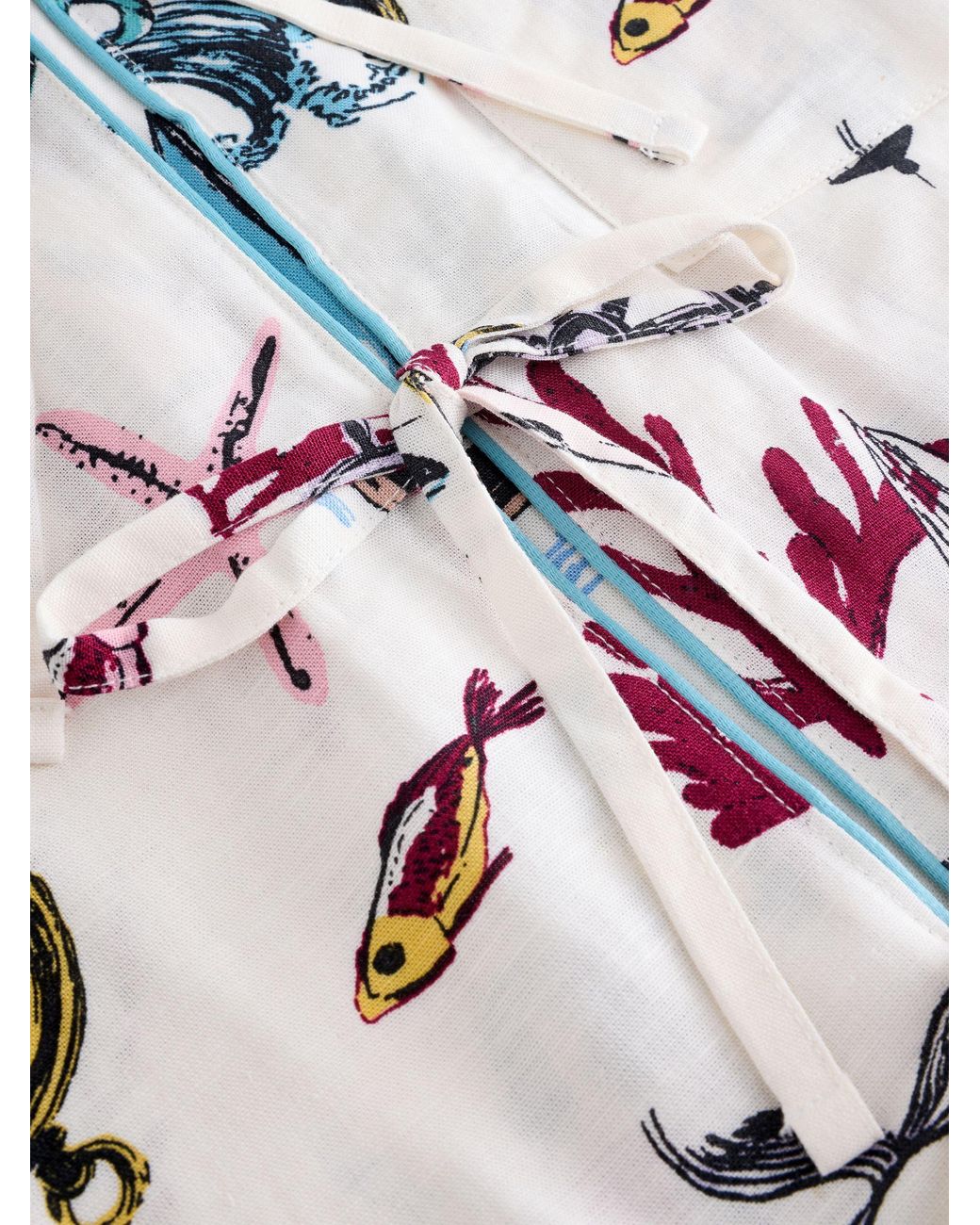 Next White Tie Front Short Pyjamas Set