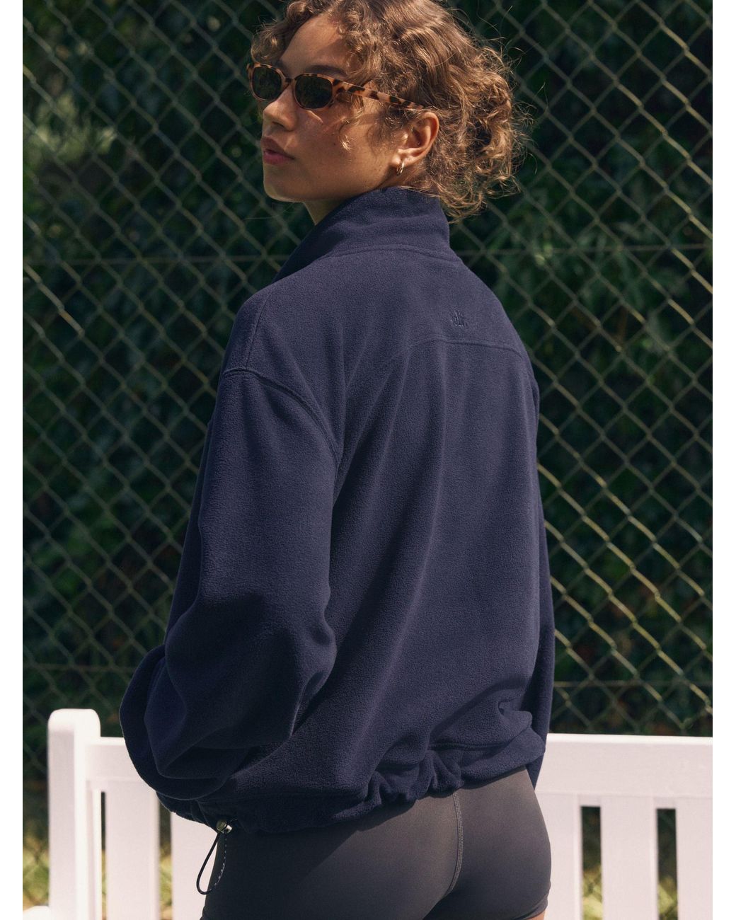 Self Blue Half Zip Microfleece Fleece
