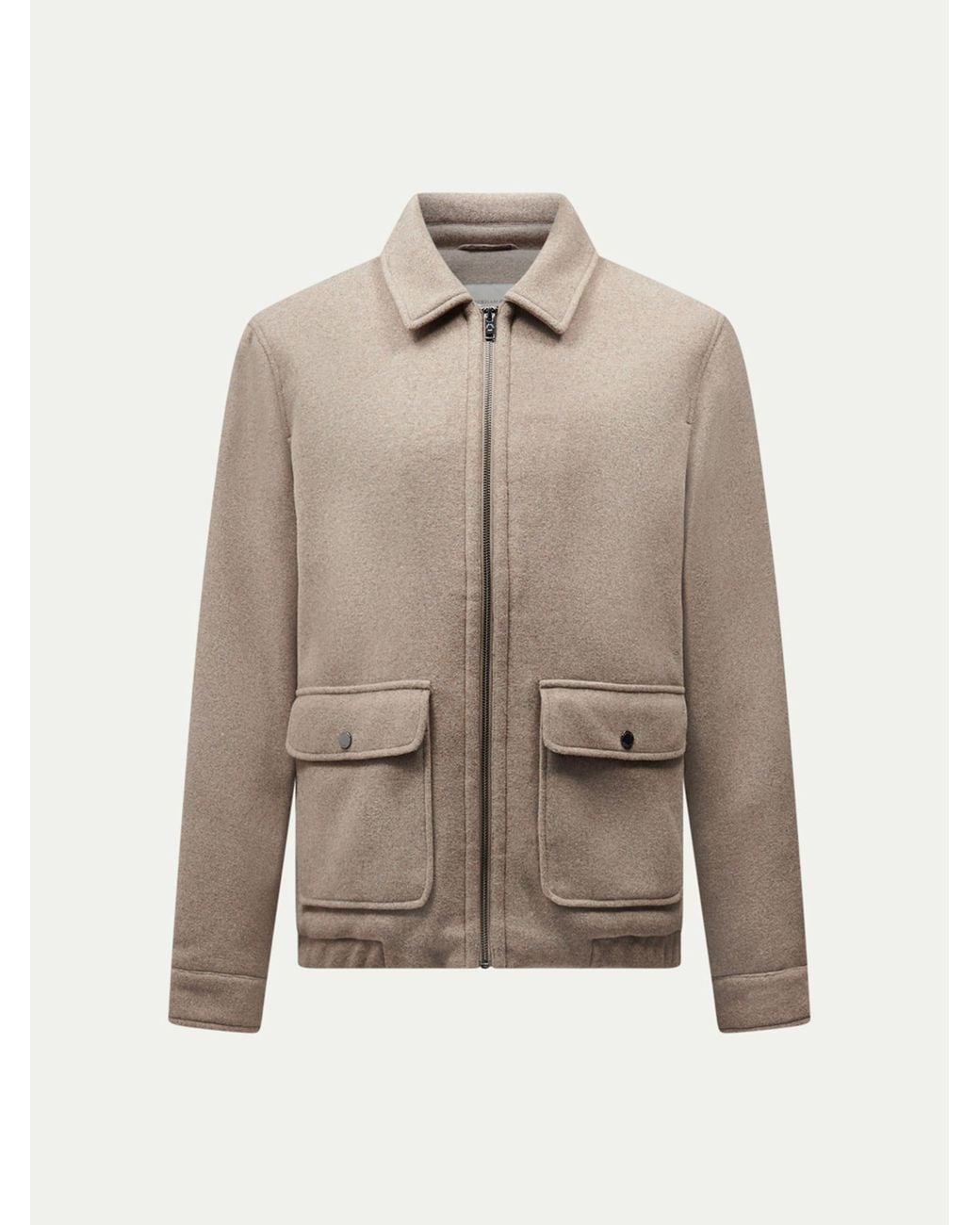 Peckham Rye Natural Wool Blend Bomber Jacket for men
