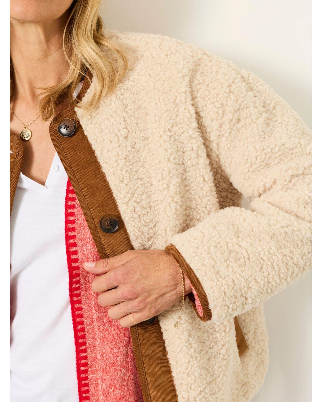 FatFace Blue Willow Petite Borg Fleece Jacket