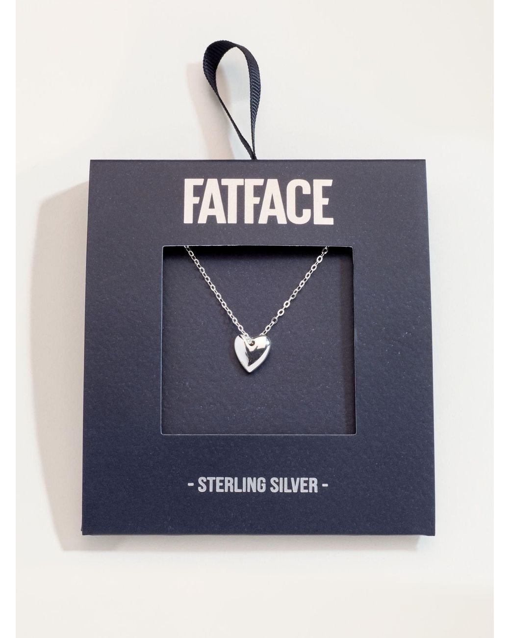 FatFace Natural Sterling Heart Necklace