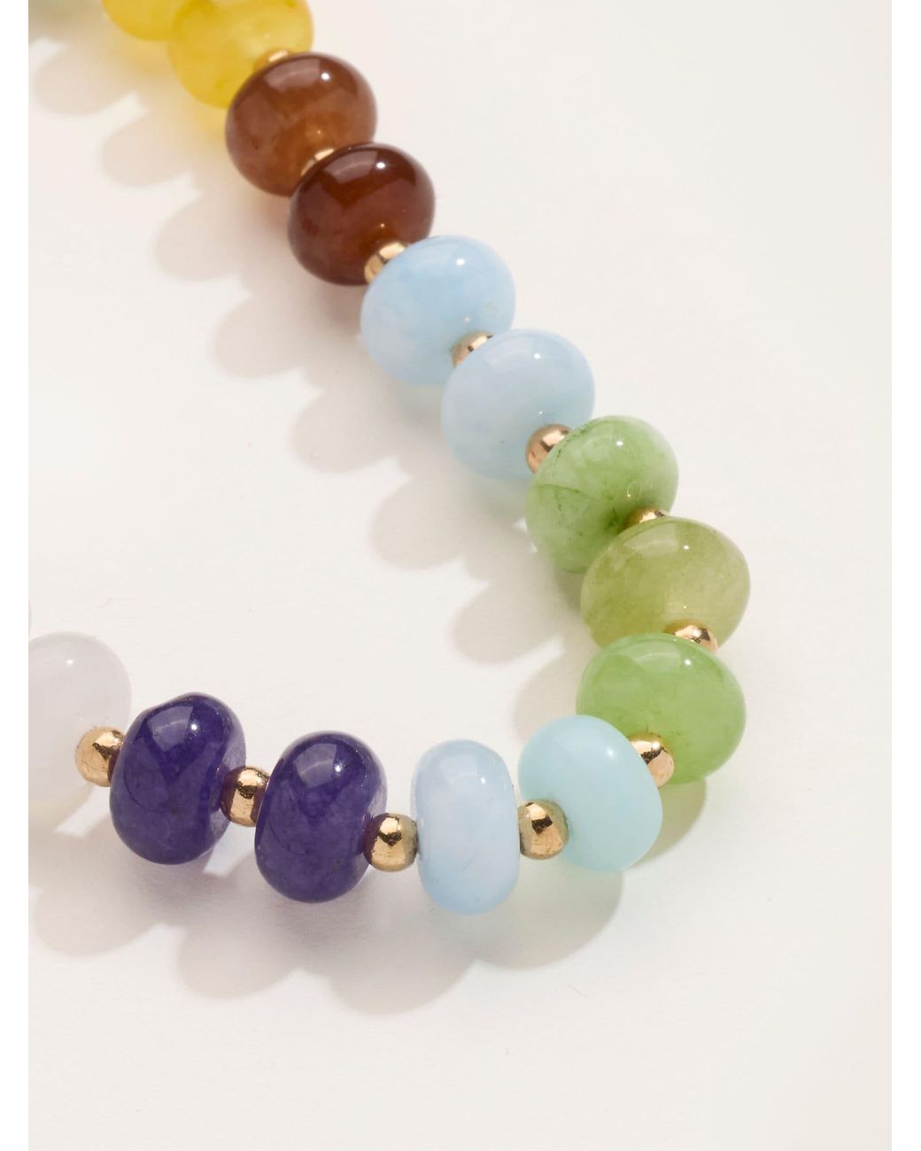 FatFace Purple Stretch Bead Bracelet