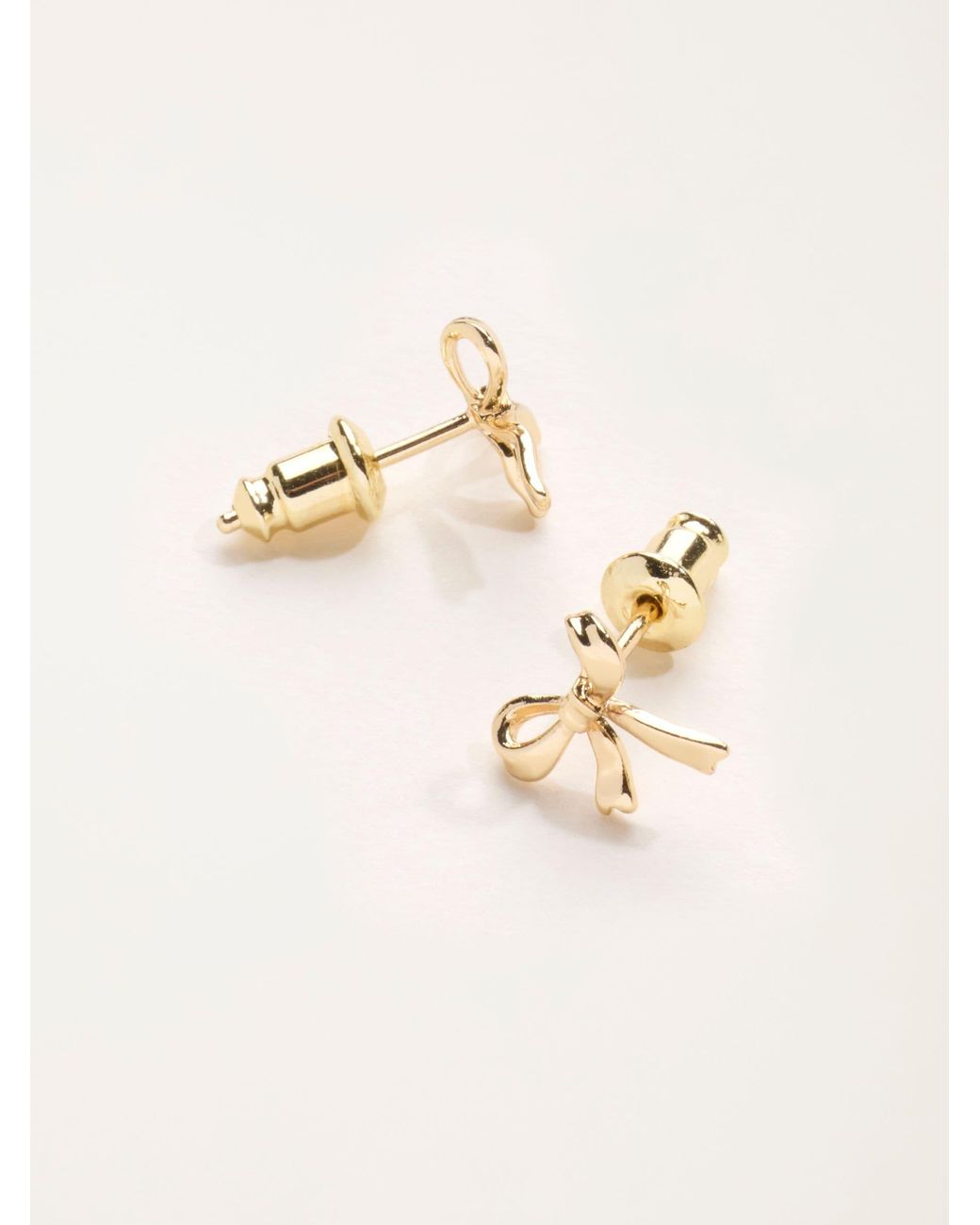 FatFace Brown Bow Stud Earrings
